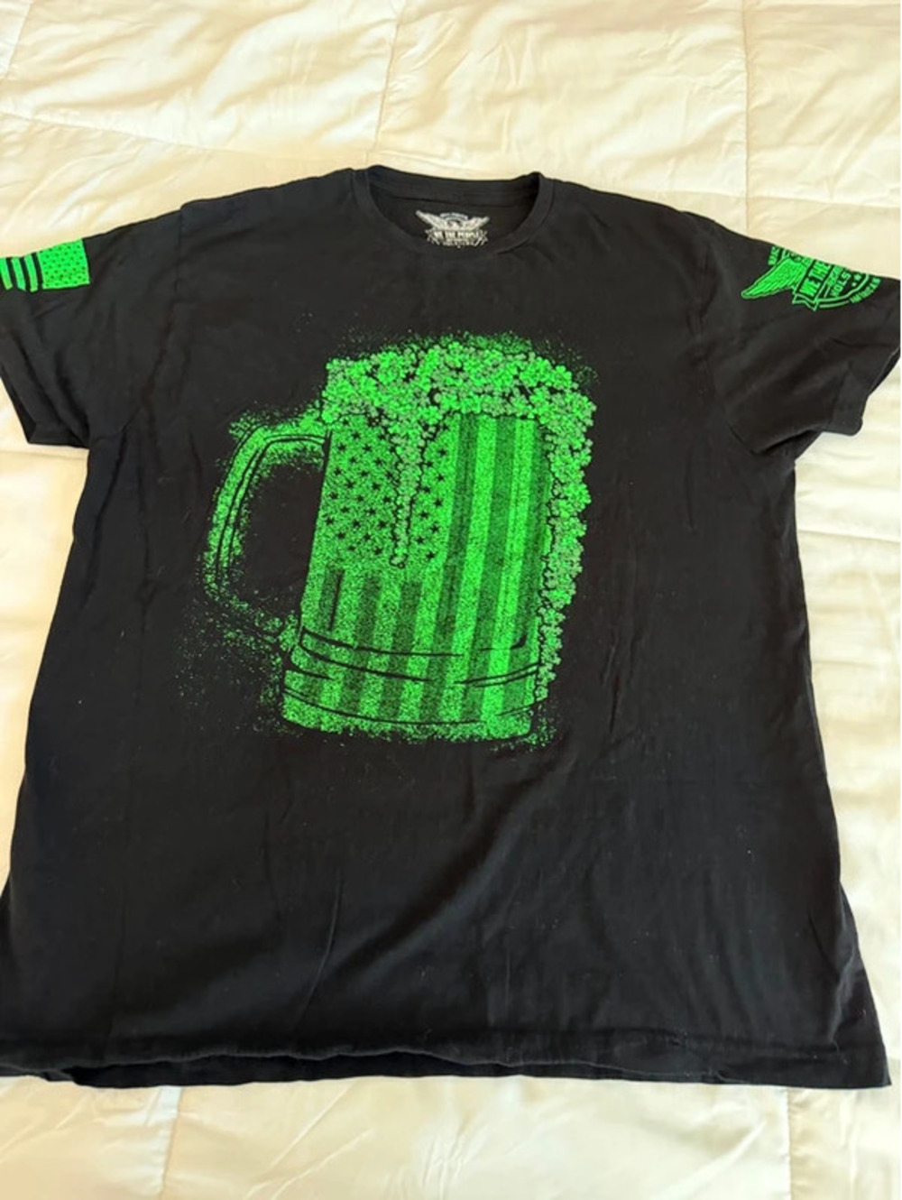 Harley Davidson black t-shirt with green